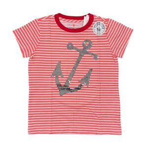NWT J. Crew Girls' Pink, Red & White W/Flippable Sequin Anchor T-Shirt